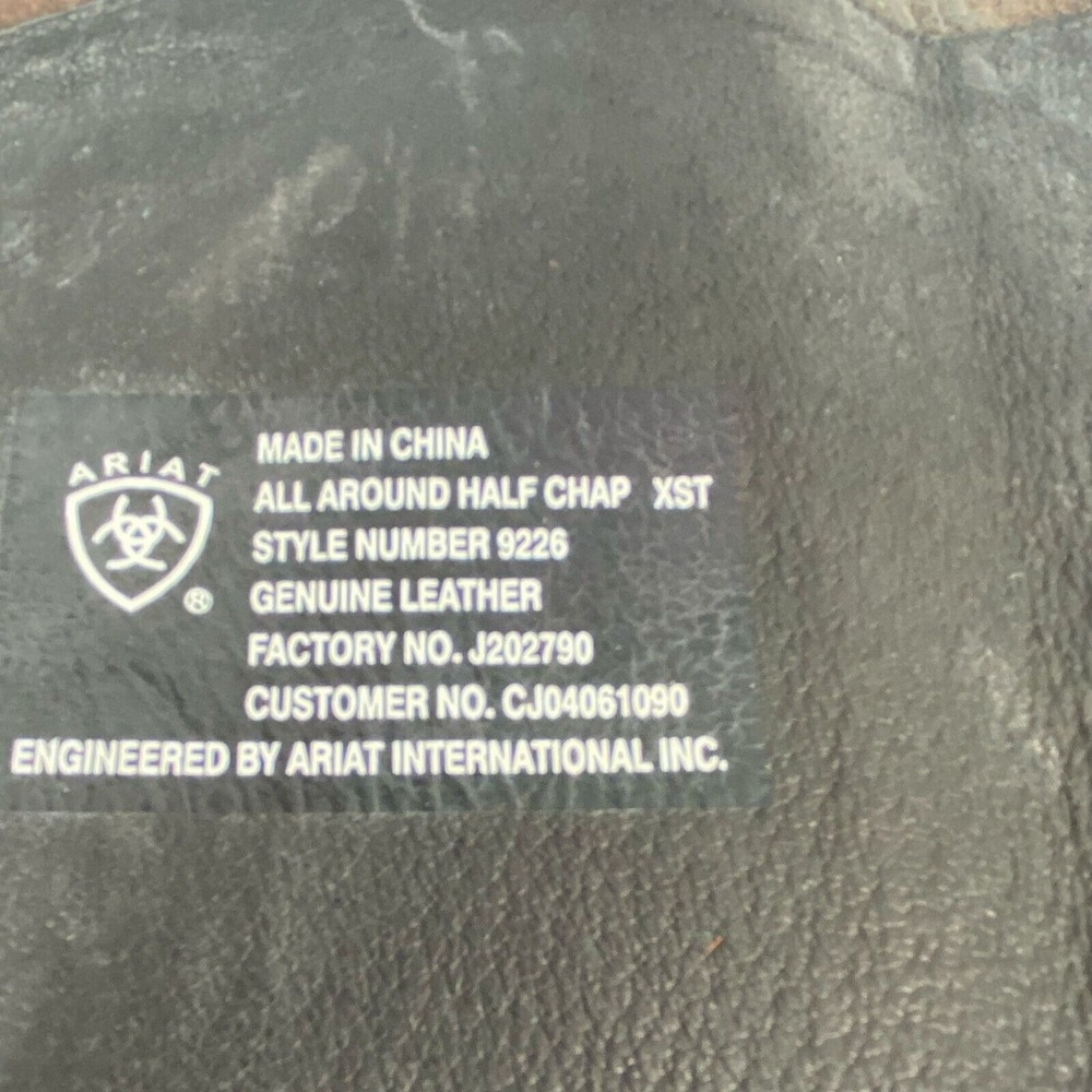 Ariat ‎ Chap Adult Chocolate Brown Suede Gaiters, Size XST.Equestrian - Picture 8 of 10